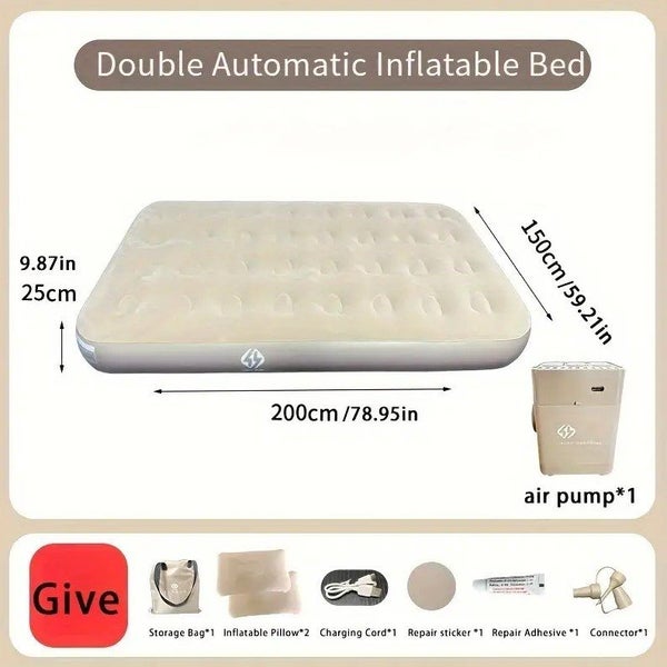 Double Automatic Inflatable Mattress with Air Pump