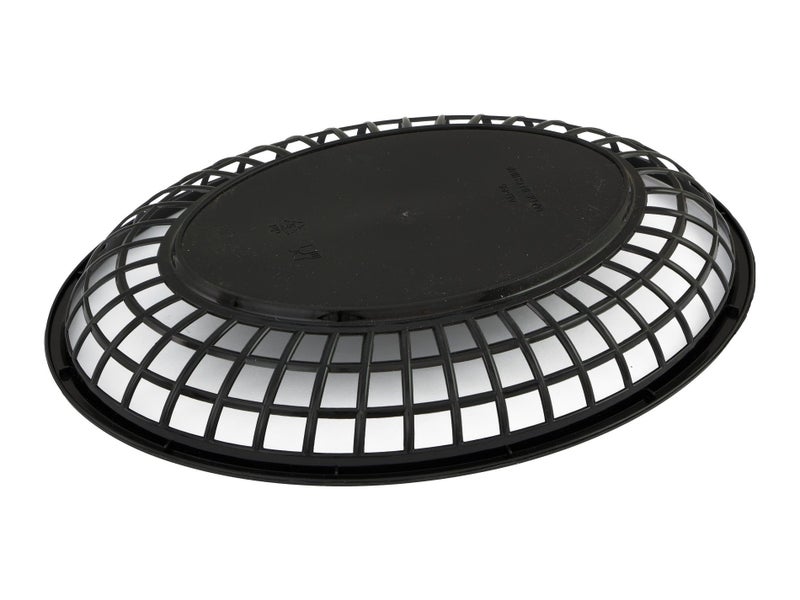 30cm x 22.5cm Oval Food Serving Basket - Black Plastic Carousel 2