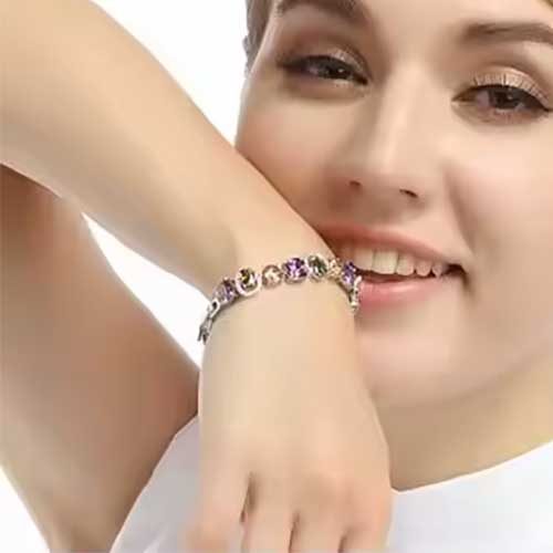 Silver Crystal Bracelet "Horseshoe" Carousel 2