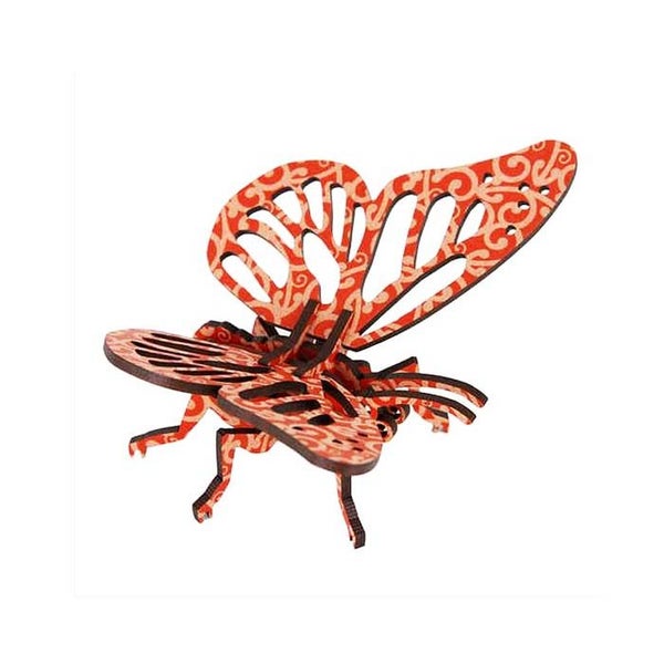Butterfly Red Koru - Wooden Kitset Model Carousel 1