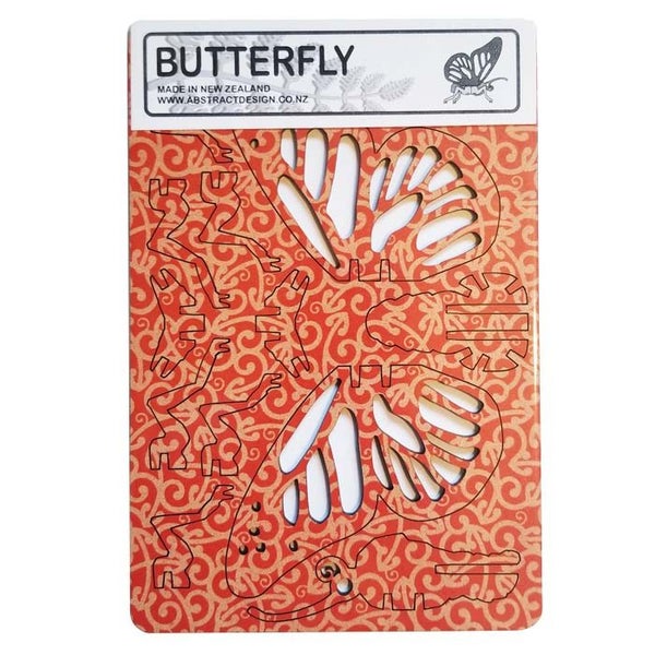 Butterfly Red Koru - Wooden Kitset Model Carousel 2