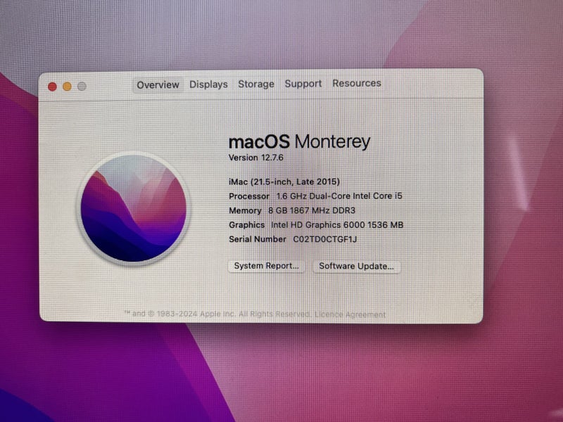 iMac 2015 21” 8mbRAM 512HD Carousel 1