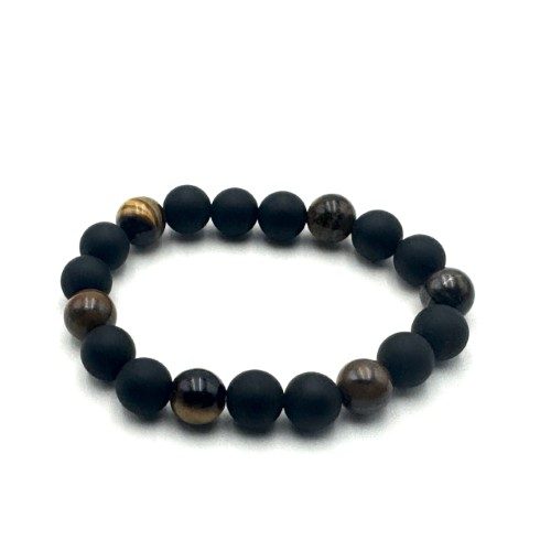 Bracelet - Matte Onyx & Tiger Eye (10mm) Carousel 3