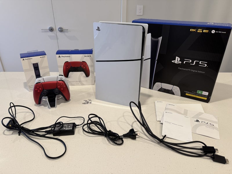 PS5 Digital Edition Slim - Pristine Condition + 2 Controllers and Dock Included Carousel 1