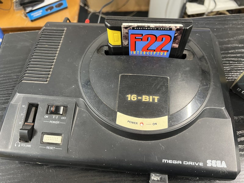 Sega MegaDrive 16 Bit With Controller and F22 Game. Carousel 2