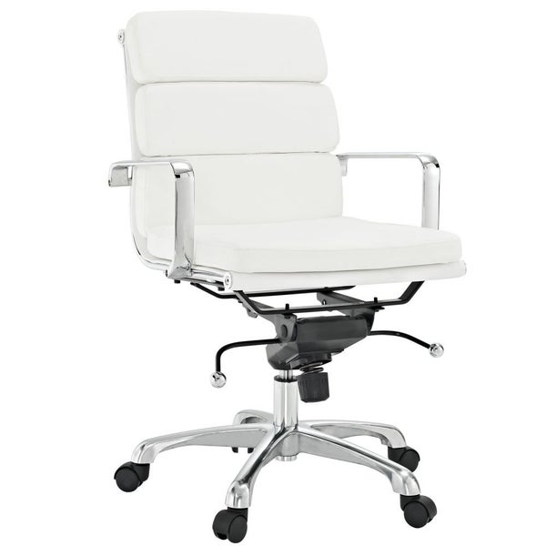 Designer PADDED office chair (white) Carousel 1