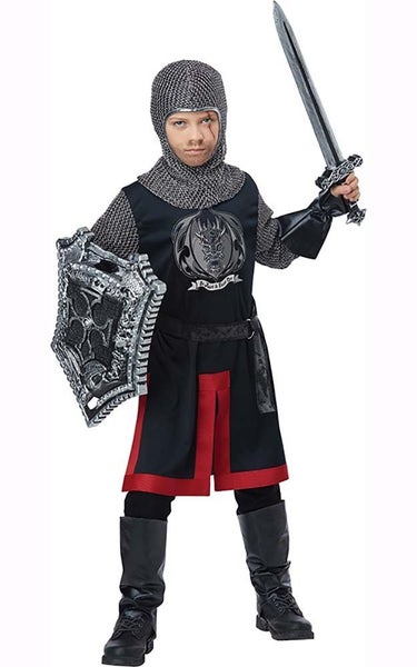 DRAGON SLAYER KNIGHT CHILD BOYS MEDIEVAL FANCY DRESS HALLOWEEN COSTUME Carousel 1