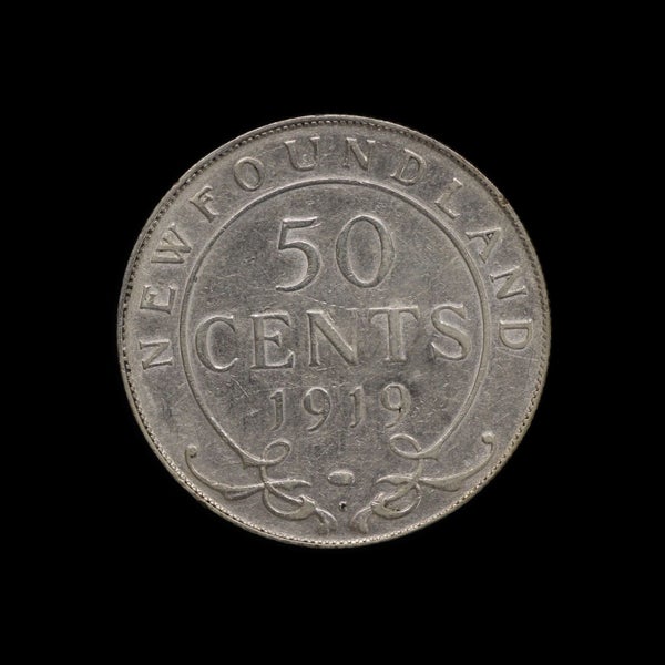 NEWFOUNDLAND 1919 FIFTY CENTS! $1 RESERVE! Carousel 1