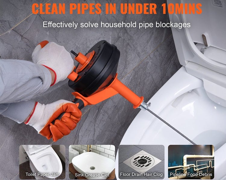 Plumbing Snake Drain Auger Sink Clog Remover Cleaner - (NZ Clearance) Carousel 2