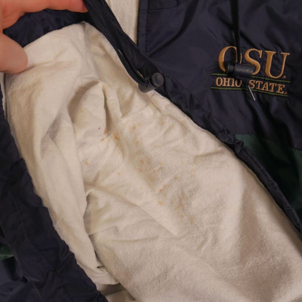 Vintage 90s Ohio State University Half Zip Pullover Shell Jacket Large Carousel 8