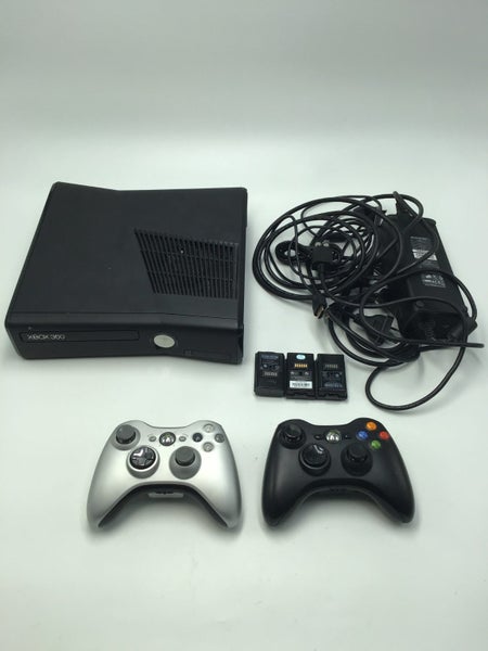 * 250GB Slim Xbox 360 Console w/ 2 Controllers & Rechargable Battery Packs * Carousel 1
