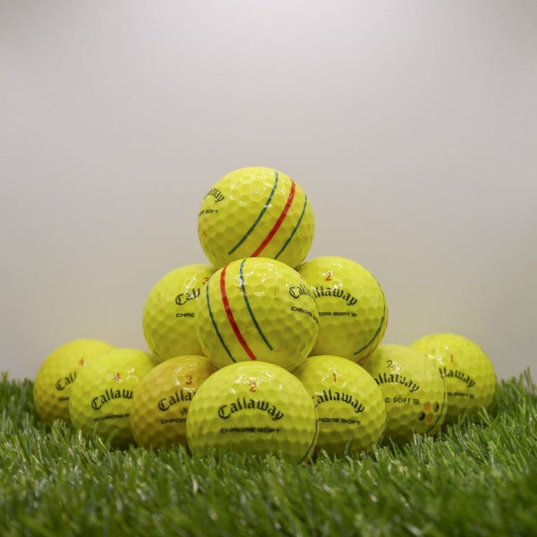 20 Callaway Chrome Soft Triple Track FLUROs B/P Grade Carousel 1