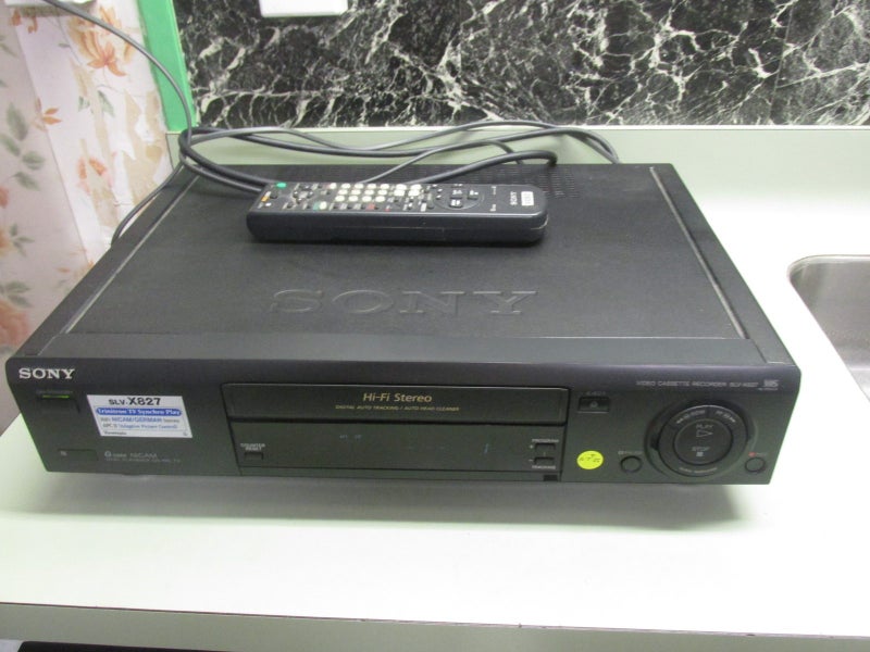 Sony slv-X827 Hi-Fi Stereo 6 Head VHS Tape Recorder Carousel 1