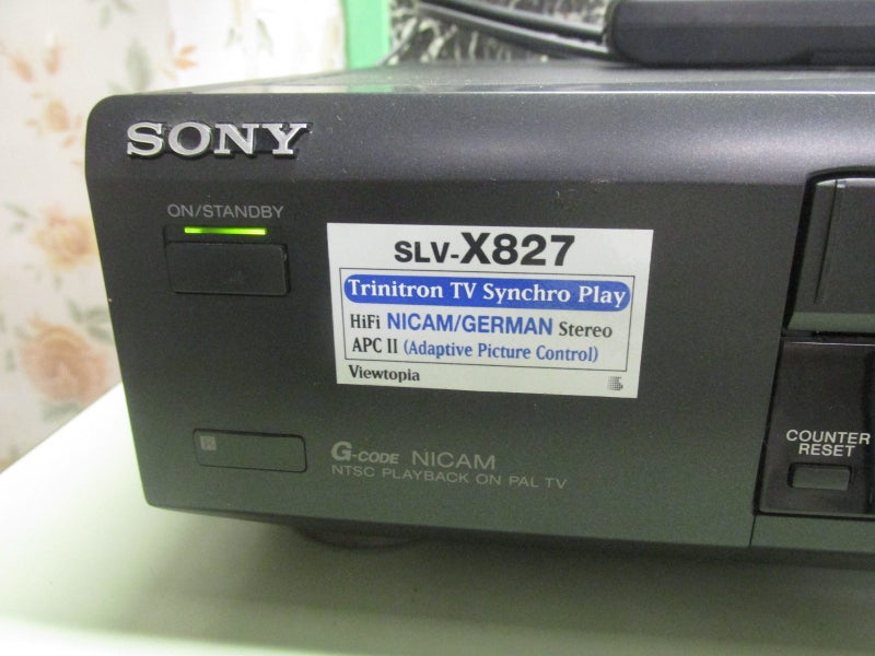 Sony slv-X827 Hi-Fi Stereo 6 Head VHS Tape Recorder Carousel 5