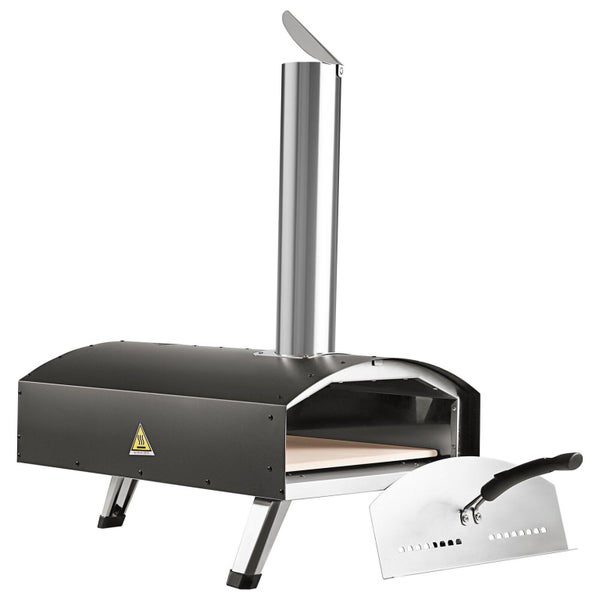 12" Outdoor Pizza Oven Portable Wood Pellet Pizza Oven Stainless Steel BBQ Carousel 12