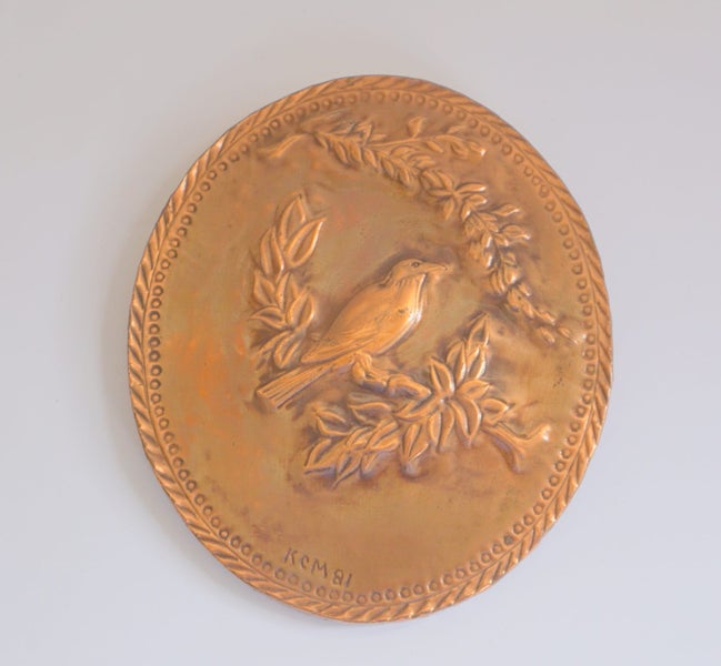 Bell Bird / Koromiko - NZ Native Bird / Hand Made Copper Picture by K McIntyre Carousel 4