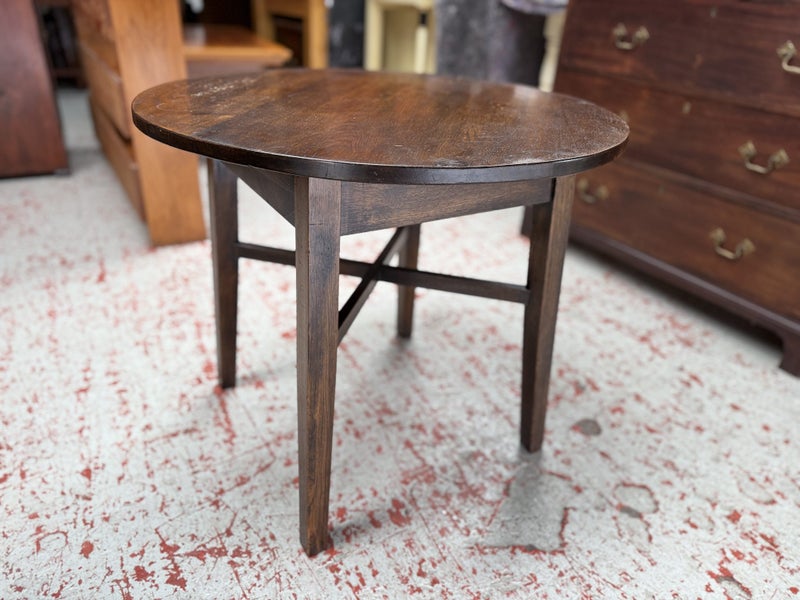 A French Country Style Solid Oak Circular Side Table Carousel 2
