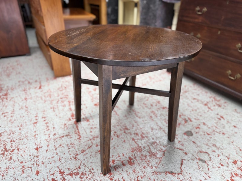 A French Country Style Solid Oak Circular Side Table Carousel 1