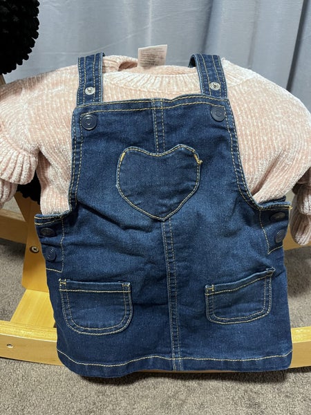 Denim Dress with Pink Jumper 6-12m Carousel 1