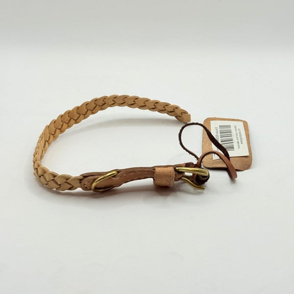 Georgie Paws Windsor Natural Braided Dog Collar - Small Carousel 1