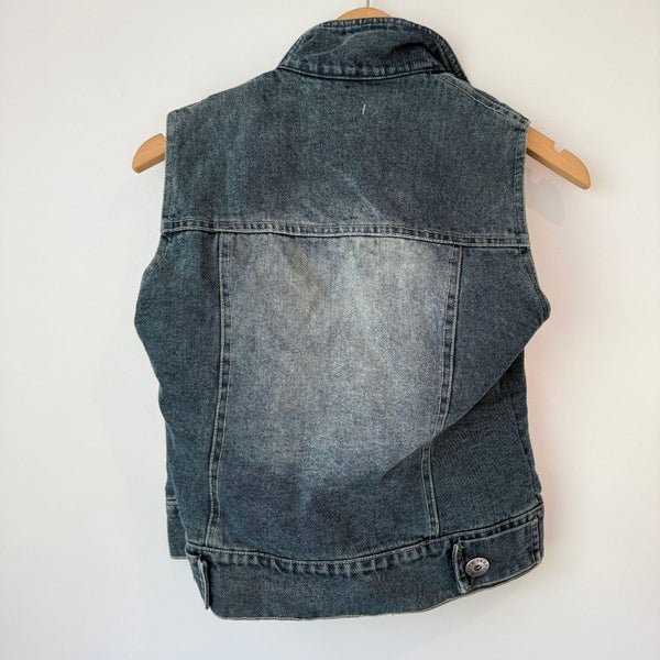 Juan Fi Size L (Suit Size 8-10_ Women's Blue Denim Vest Carousel 6