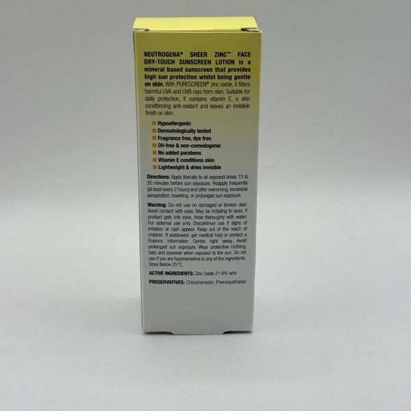Neutrogena Sheer Zinc(TM) Face Dry-Touch Sunscreen Lotion - SPF 50 (59 mL) Carousel 2