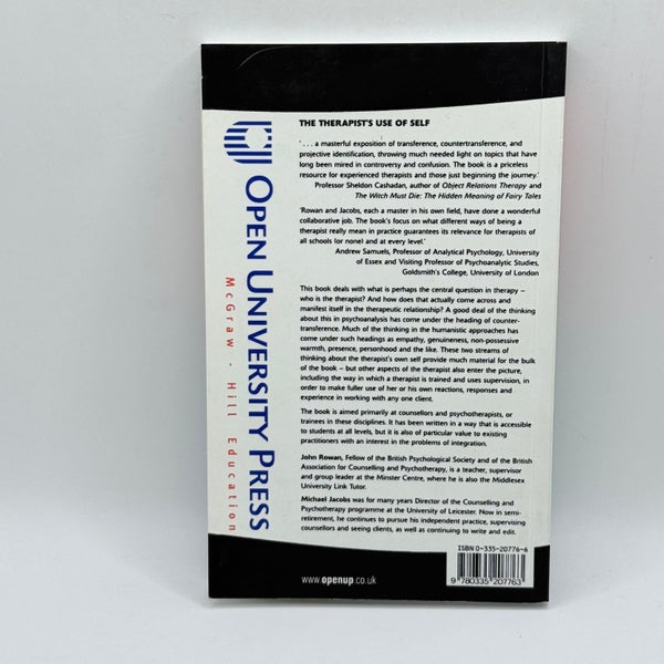 The Therapist's Use of Self by John Rowan and Michael Jacobs Carousel 2