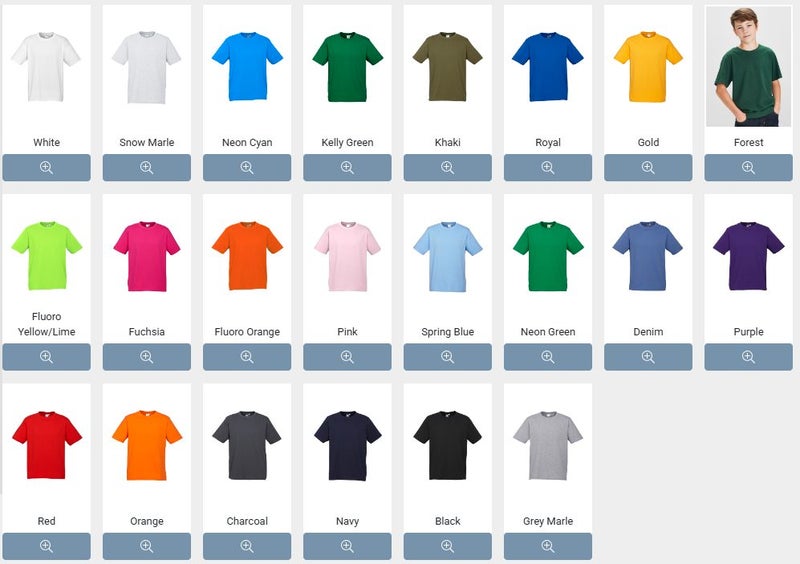 Ice Short Sleeve Tee - Kids - 22 Colour Options - Sizes 2 to 16 Carousel 1
