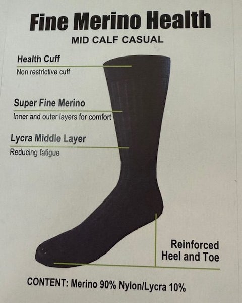 Mens Merino Loose Top Health Socks made in NZ Carousel 3
