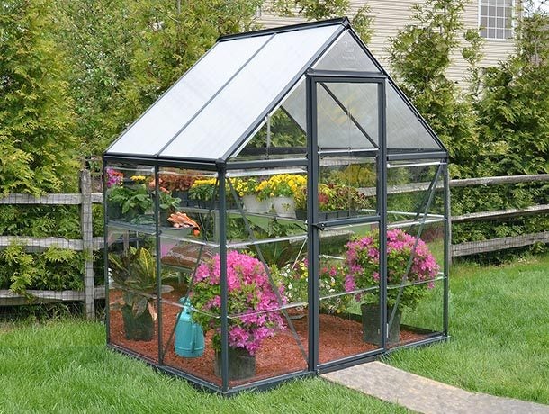 Maze Hybrid 6' X 4' Greenhouse - Charcoal Gray Carousel 1