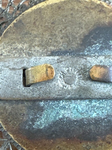 Vintage brooch with glass flowers Carousel 3