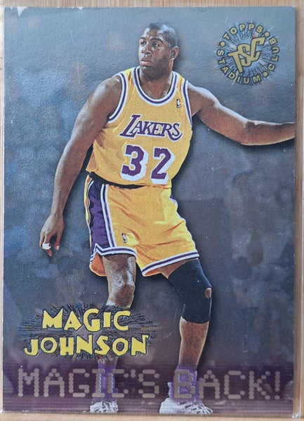 Earvin "Magic" Johnson, Los Angeles Lakers, 1996 Topps Stadium Club Magic's Back Carousel 1