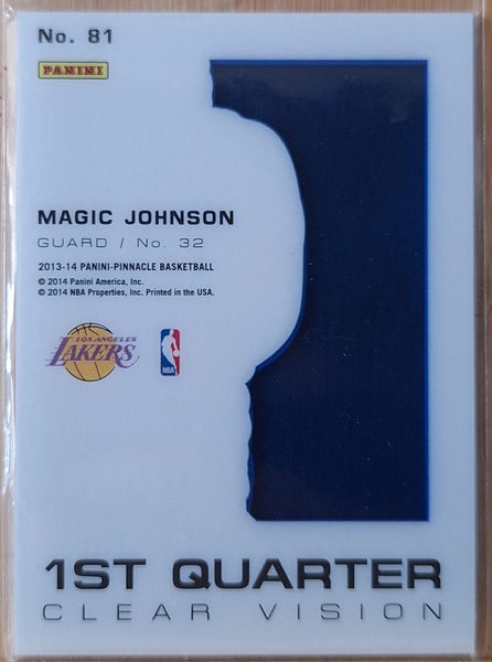 Earvin "Magic" Johnson, LA Lakers, 2013-14 Pinnacle !st Quarter Clear Vision Carousel 2