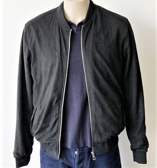 Zara Man faux suede bomber jacket Carousel 1