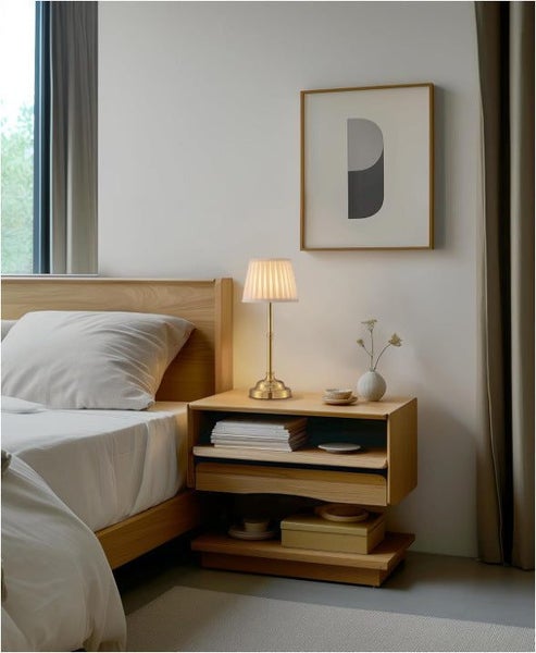 Elosung Black And White Elegant Rechargeable Fabric Shade Led Lamp Cordless Touc Carousel 1