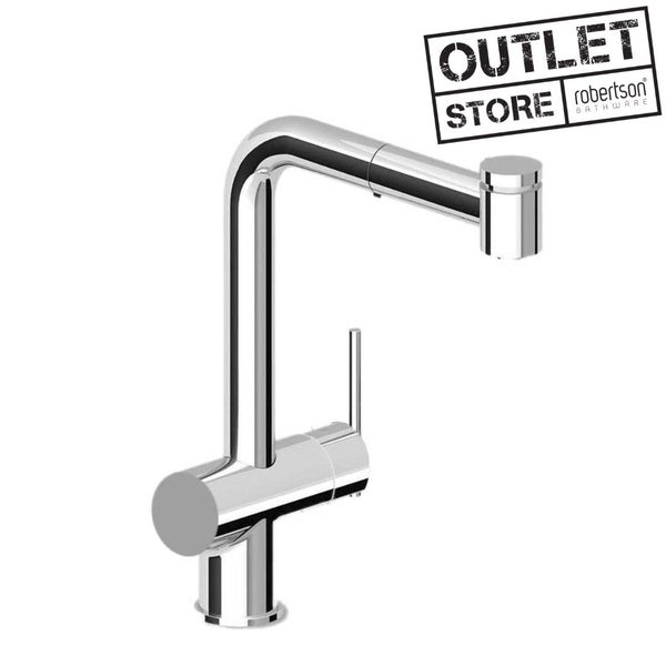 MINI SPIN KITCHEN MIXER WITH TOP PUSH PULL OUT SPRAY - CHROME Carousel 1