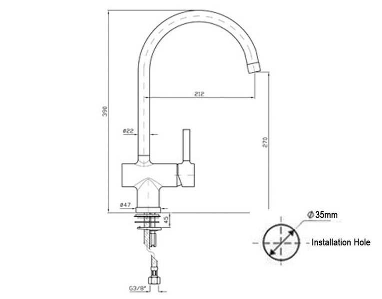 PAN WALL MOUNTED KTICHEN MIXER MATT WHITE Carousel 2