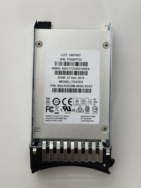 Sandisk 800GB Optimus Enterprise Grade 2.5" SAS Server SSD Carousel 1