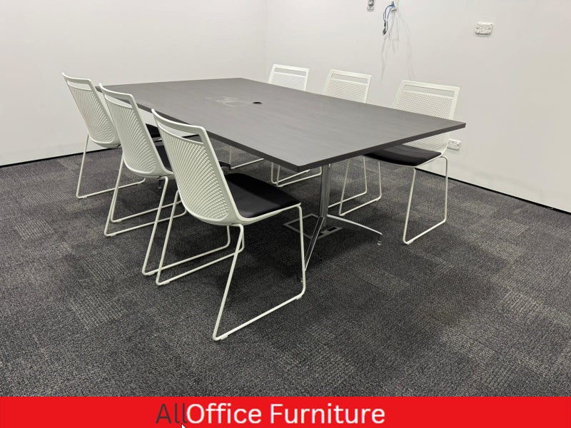 Boardroom table with chairs x 6, Made in Italy Carousel 1