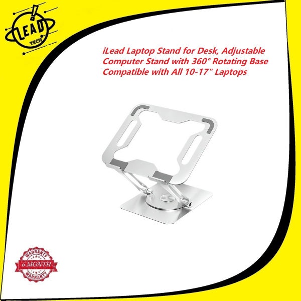 Laptop Stand for Desk, Adjustable Computer Stand with 360° Rotating Base Carousel 1