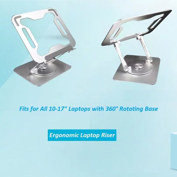 Laptop Stand for Desk, Adjustable Computer Stand with 360° Rotating Base Carousel 8