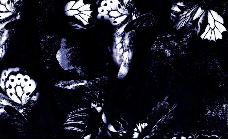 butterflty printed stretchy fabric Carousel 1