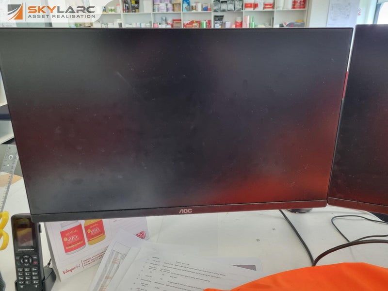 2x AOC 23.8" IPS Monitors w/ Dual Monitor Stand Carousel 2