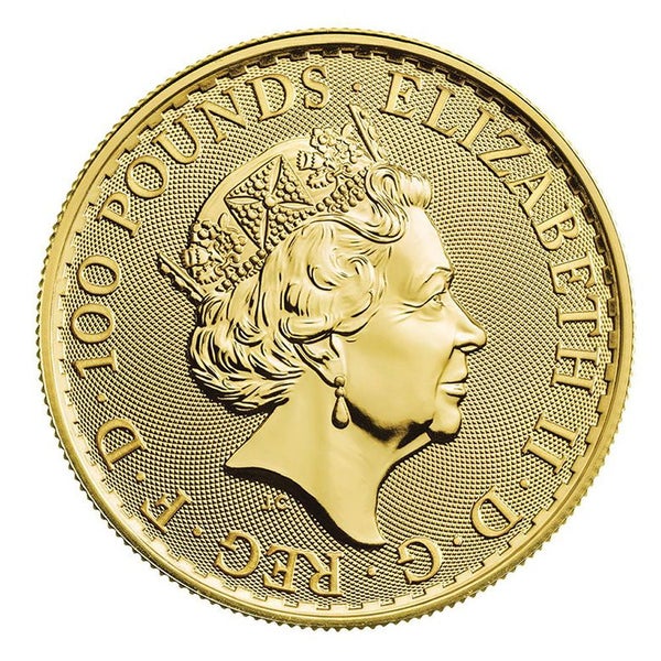 1oz Gold Coin - Britannia QEII (2022) - 999.9 Fine Gold - Royal Mint UK Carousel 10