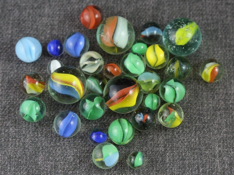 Vintage Glass Marbles - Cats eye Carousel 1