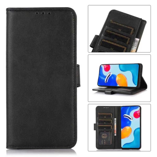 PU Leather Wallet Card Kickstand Phone Case For iPhone 17 Pro Black Carousel 1