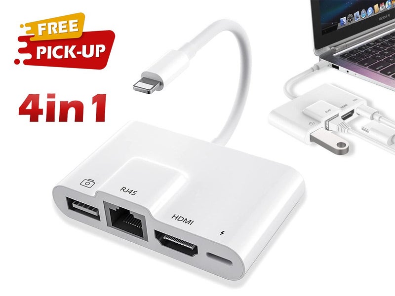 4 in 1 Lightning to Ethernet OTG Adapter Carousel 1