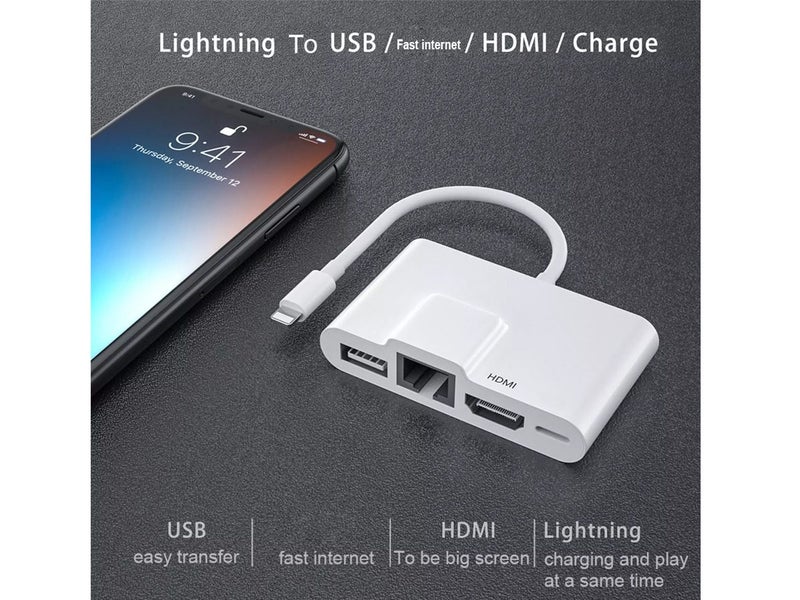 4 in 1 Lightning to Ethernet OTG Adapter Carousel 2