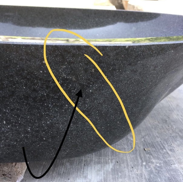 $1 RESERVE GIANT SIZE STONE BASIN NATURAL STONE 1490mm x 490mm x 150mm WAS $3950 Carousel 16