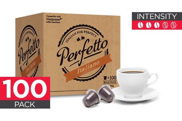 100 Pack Perfetto Nespresso Compatible Coffee Pods (Italiano) Carousel 1